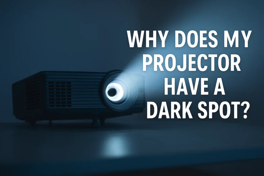 why does my projector have a dark spot