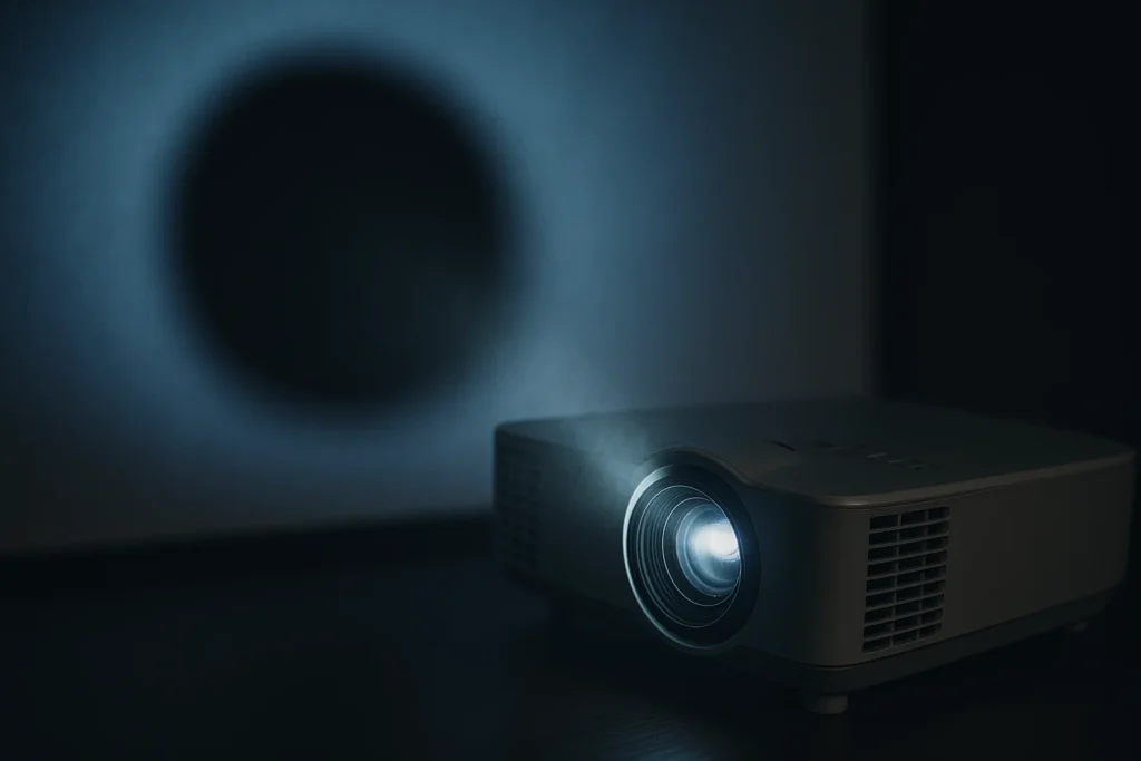 why does my projector have a dark spot